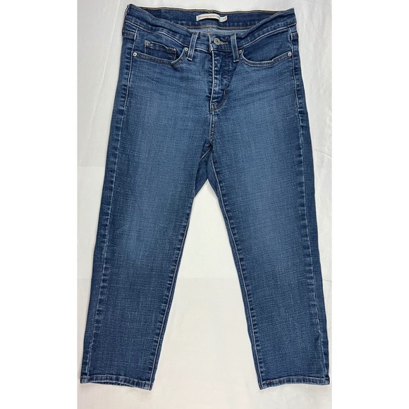 Levi's Denim - Levis 311 Shaping Skinny Capri Jeans Womens 28 Blue Medium Wash Denim Cropped